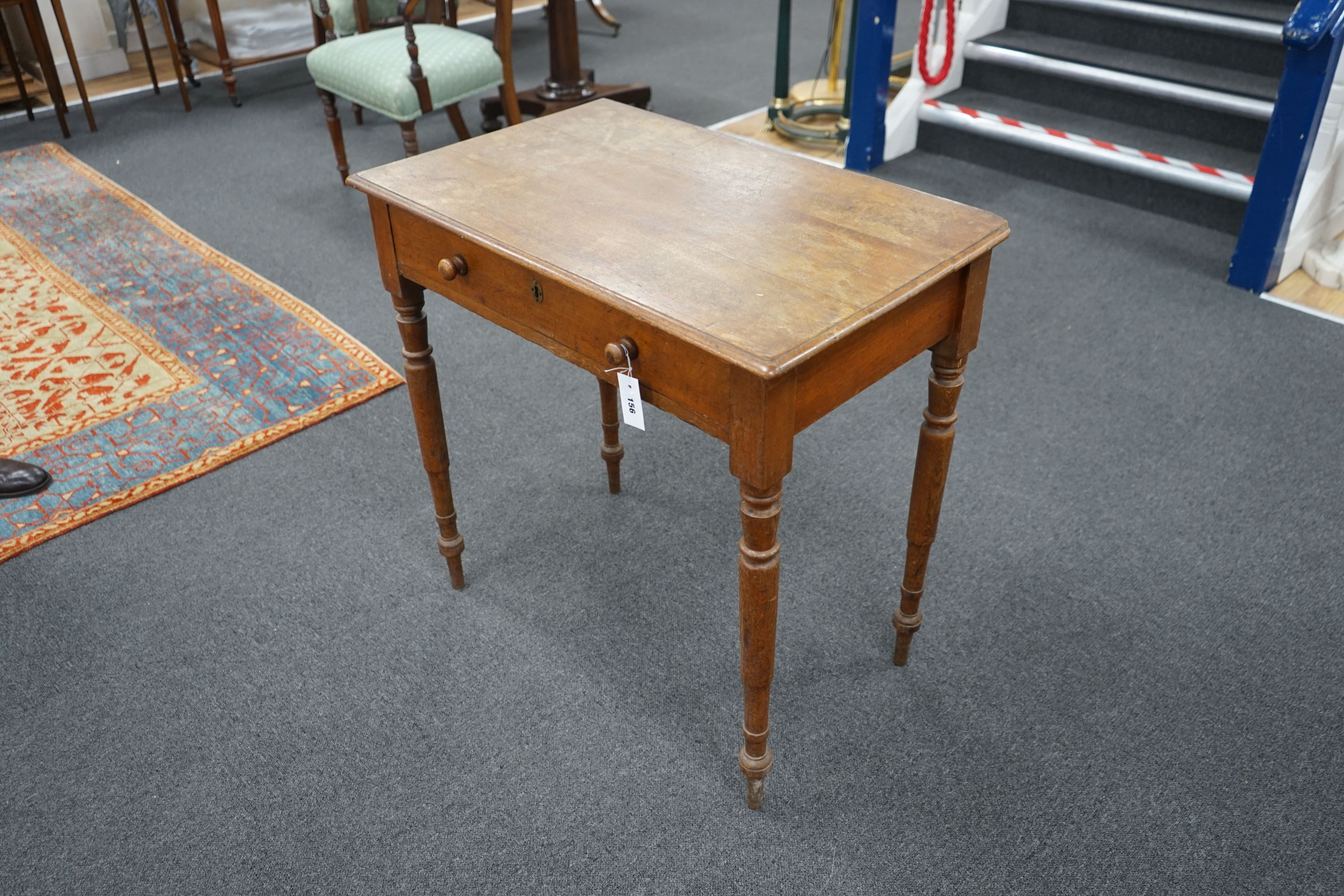 A Victorian oak side table, width 81cm, depth 50cm, height 69cm - Image 2 of 3