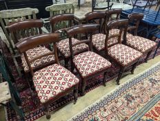 A set of eight early Victorian mahogany dining chairs