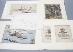 Nelson Dawson (1859-1941), etchings and a drawing;1. 'Even Numbers Deal with the Enemy in Rear...