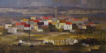 Michael Lawrence Cadman (1920-2010), oil on board, Pyrenean Village, signed and dated 1964, 40 x