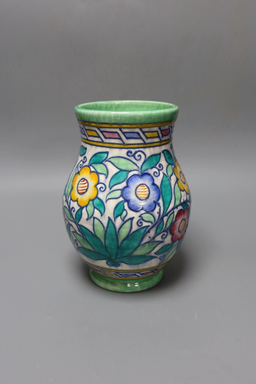 A Charlotte Rhead jug,22 cms high. - Image 2 of 5