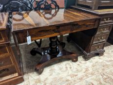 A Regency rosewood sofa table, width 91cm, depth 66cm, height 72cm