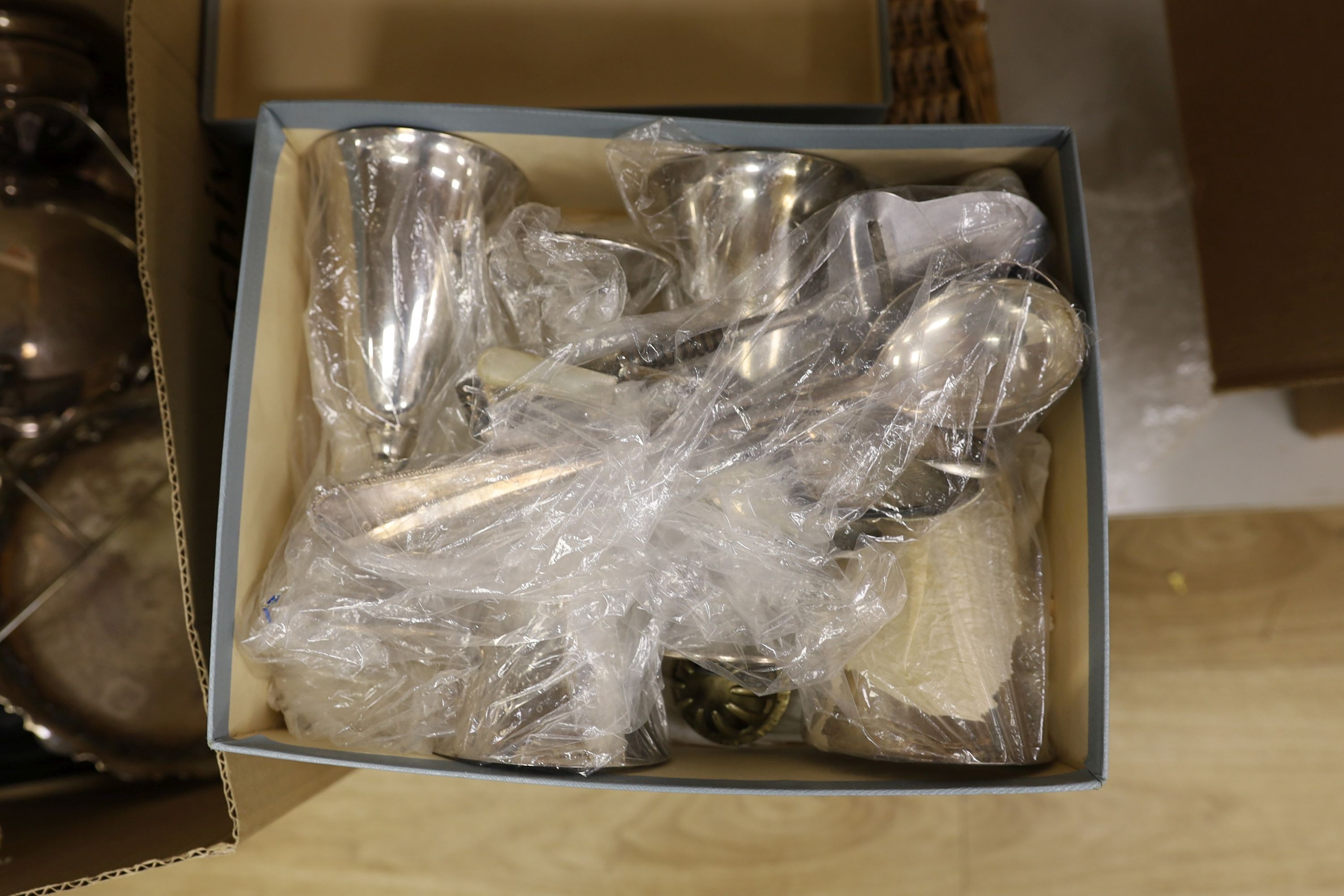 Two boxes of mixed silver plate - Image 2 of 4