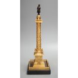 An ormolu and bronze model of Napoleon’s Vendome column, 31.5cm tall