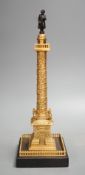 An ormolu and bronze model of Napoleon’s Vendome column, 31.5cm tall