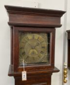 A George III oak thirty hour longacase clock, by Joseph Millie of North Shields, height 207cm