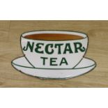 A vintage Nectar Tea enamel sign - 32cm high