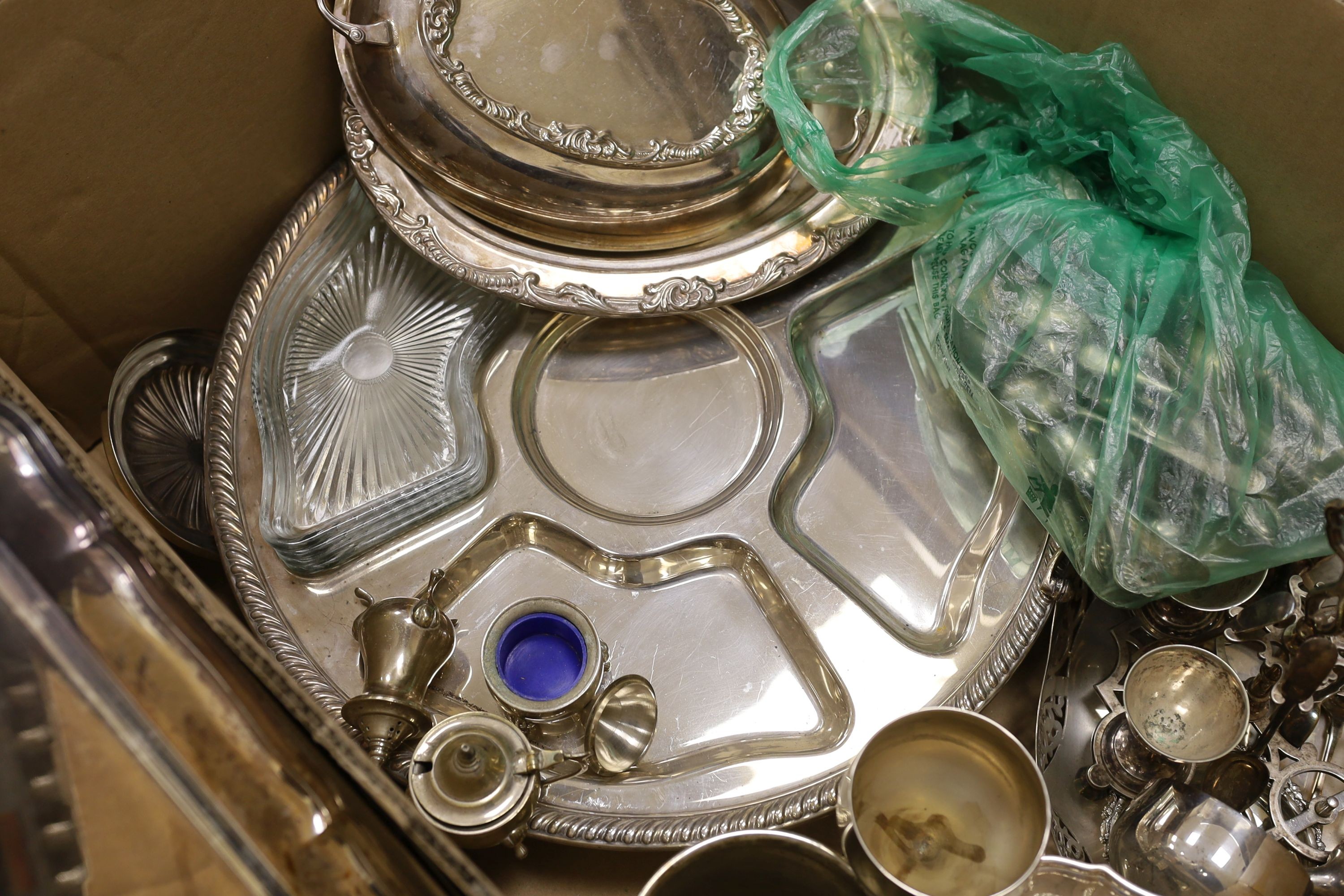 Two boxes of electroplated wares - Image 5 of 7