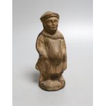 A terracotta figure of a man, possibly possibly mediaeval 13th century - 11cm tall