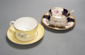 Royal Worcester for Aspreys - a set of six flower painted cups and saucers and four sideplates