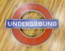 A vintage London Underground sign 126cm
