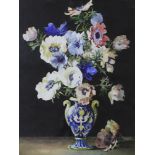 Amy Reeve Fowkes (1886-1968), watercolour, Still life of anemones in a vase, signed, 42 x 31cm