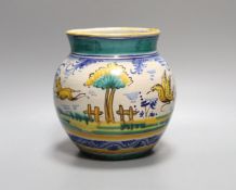 A 19th-century Italian maiolica jar - 19cm tall