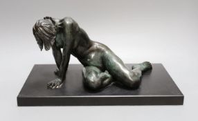 A bronze sculpture entitled Francis , by Mike Roberts, with provenance - 37cm long