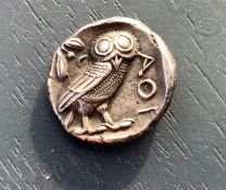 ATTICA, Athens, AR Tetradrachm, late standardised type, c. 440-405, helmeted head of Athena right,