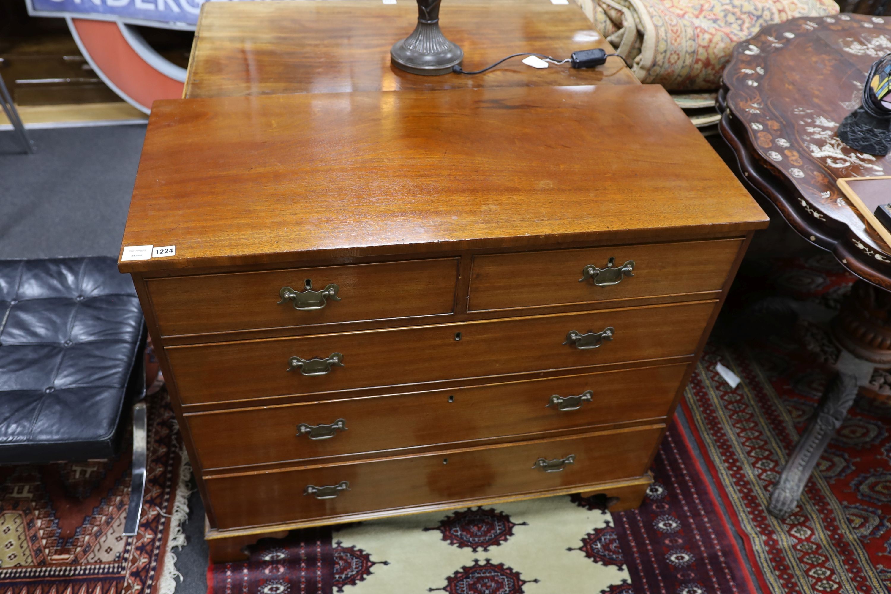 A Regency mahogany straight front chest of drawers, width 103cm, depth 48cm, height 91cm - Image 2 of 2