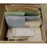 New Zealand military postal history in two albums, album leaves, loose with 1900 Boer War postal