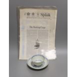 Nanking cargo teabowl and saucer, with receipt