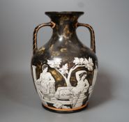A mid 19th century Samuel Alcock 'Portland' vase 26cm