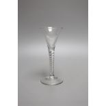 A Georgian Mercury twist glass - 16cm tall