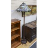 A Tiffany style standard lamp, height 156cm