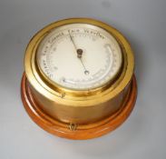 A 19th century bulkhead barometer - 25cm diameter