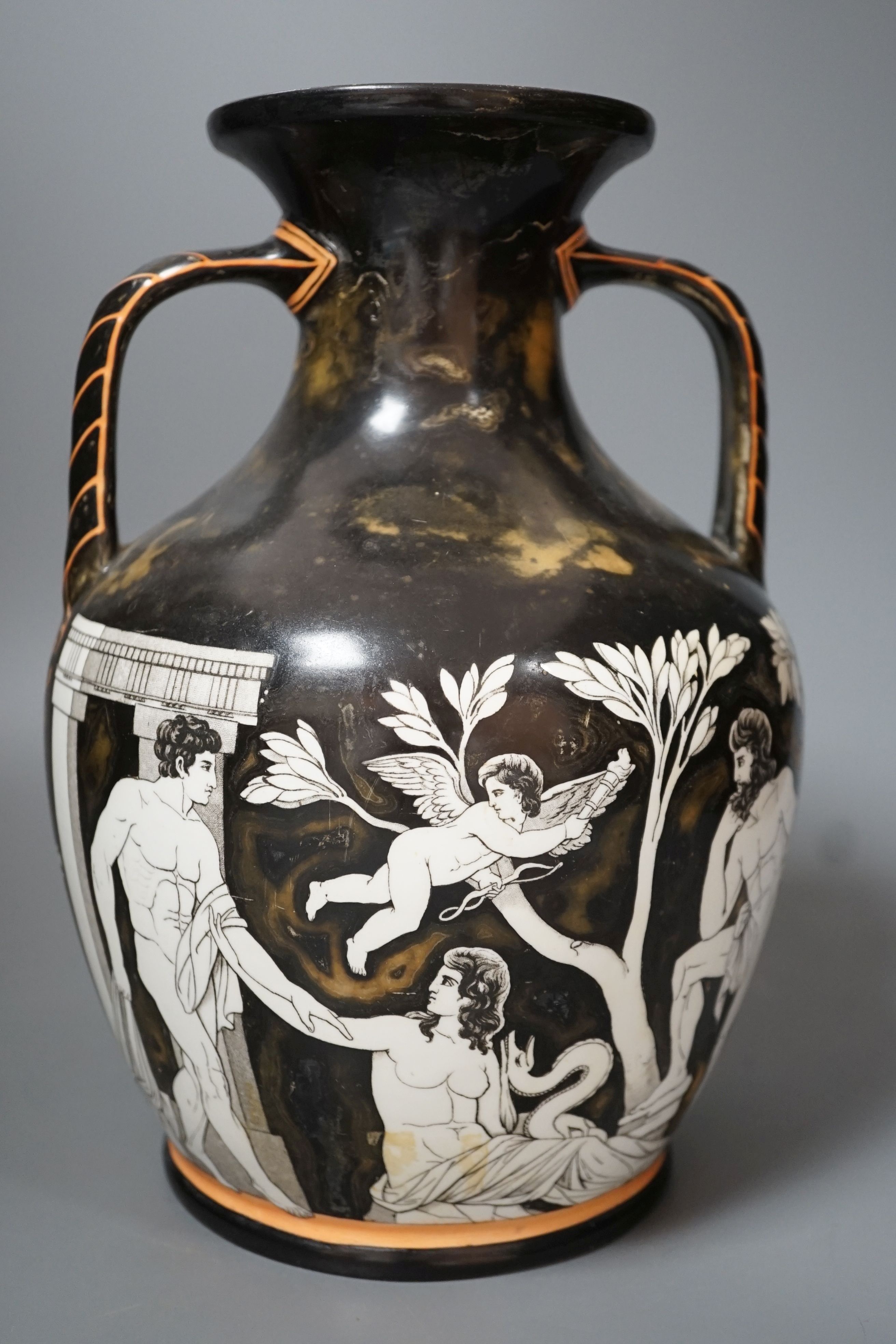 A mid 19th century Samuel Alcock 'Portland' vase 26cm - Image 3 of 5