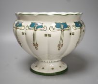 A Wood and Sons Art Nouveau Elers ware jardiniere, designed by Frederick Rhead, 21cm high