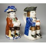 Two Ralph Wood reproduction Toby jugs with fitted covers - 26cm high