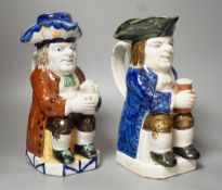 Two Ralph Wood reproduction Toby jugs with fitted covers - 26cm high