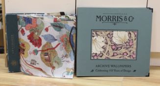 A contemporary William Morris & Co. archive wallpaper pattern book celebrating 150 years of Morris