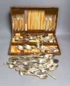 A quantity of silver plated flatware