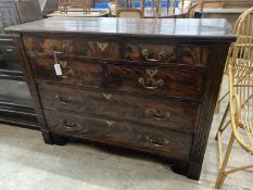A George III mahogany chest of drawers, width 127cm, depth 49cm, height 94cm