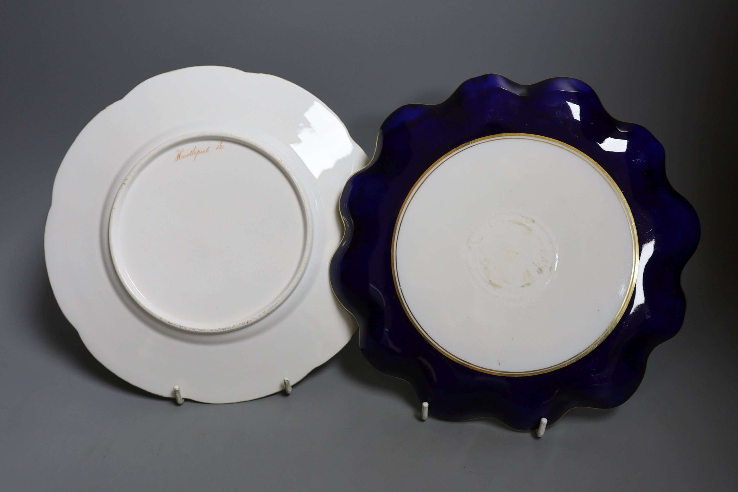 Four English porcelain topographical painted plates, to include Coalport, Royal Worcester and a - Image 6 of 6