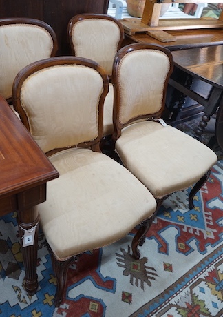A set of four 19th century French Hepplewhite style rosewood dining chairs - Image 4 of 8