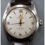 A gentleman's stainless steel Tudor Oyster Prince rotor self-winding wrist watch, case diameter
