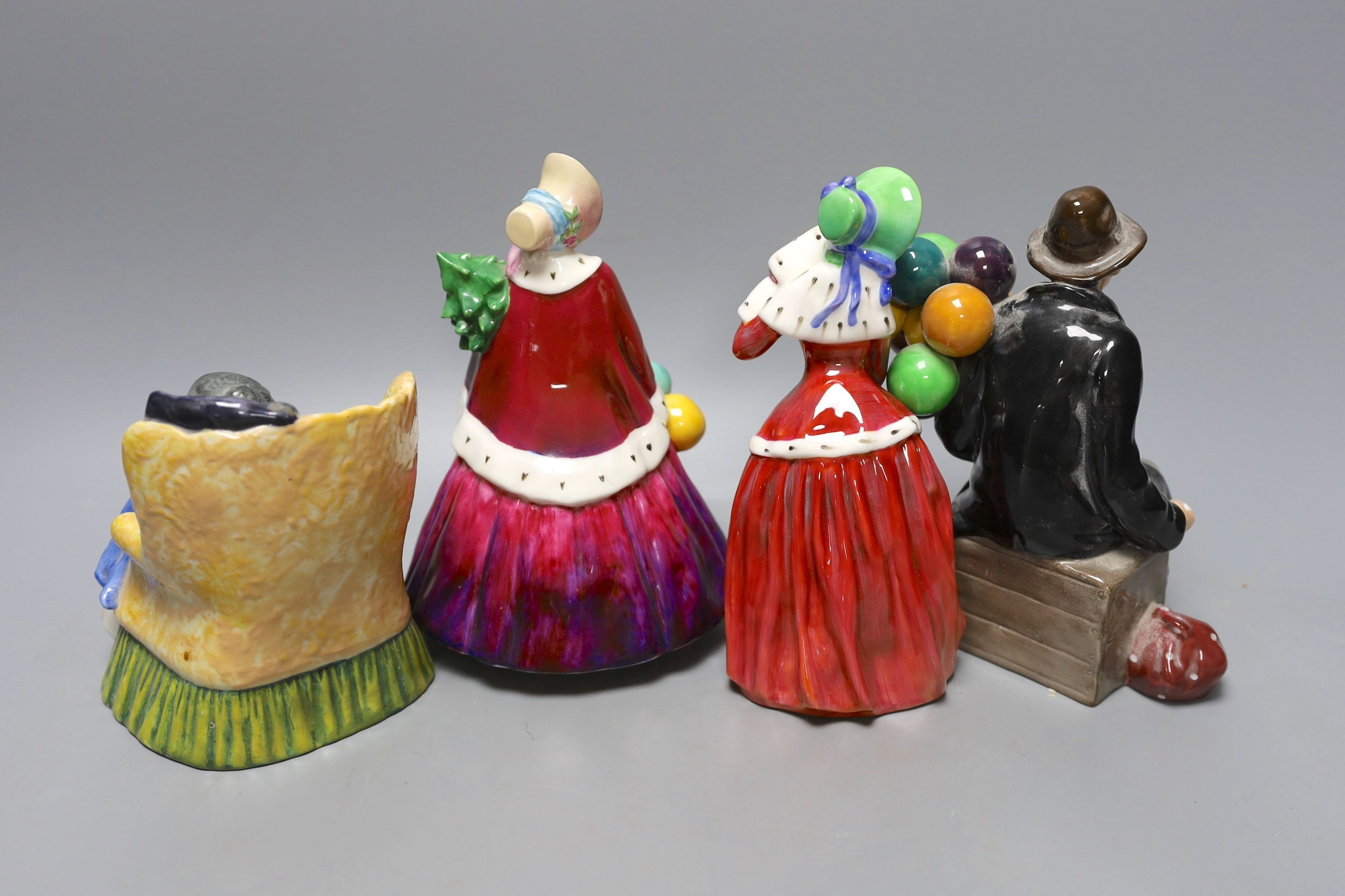 A Royal Worcester figure 'Noel' 2905 and three Royal Doulton figures 'Christmas Morn' HN1992, - Image 2 of 3