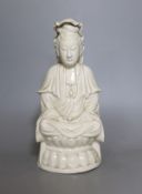 A blanc de chine Kwan Yin - 29cm tall