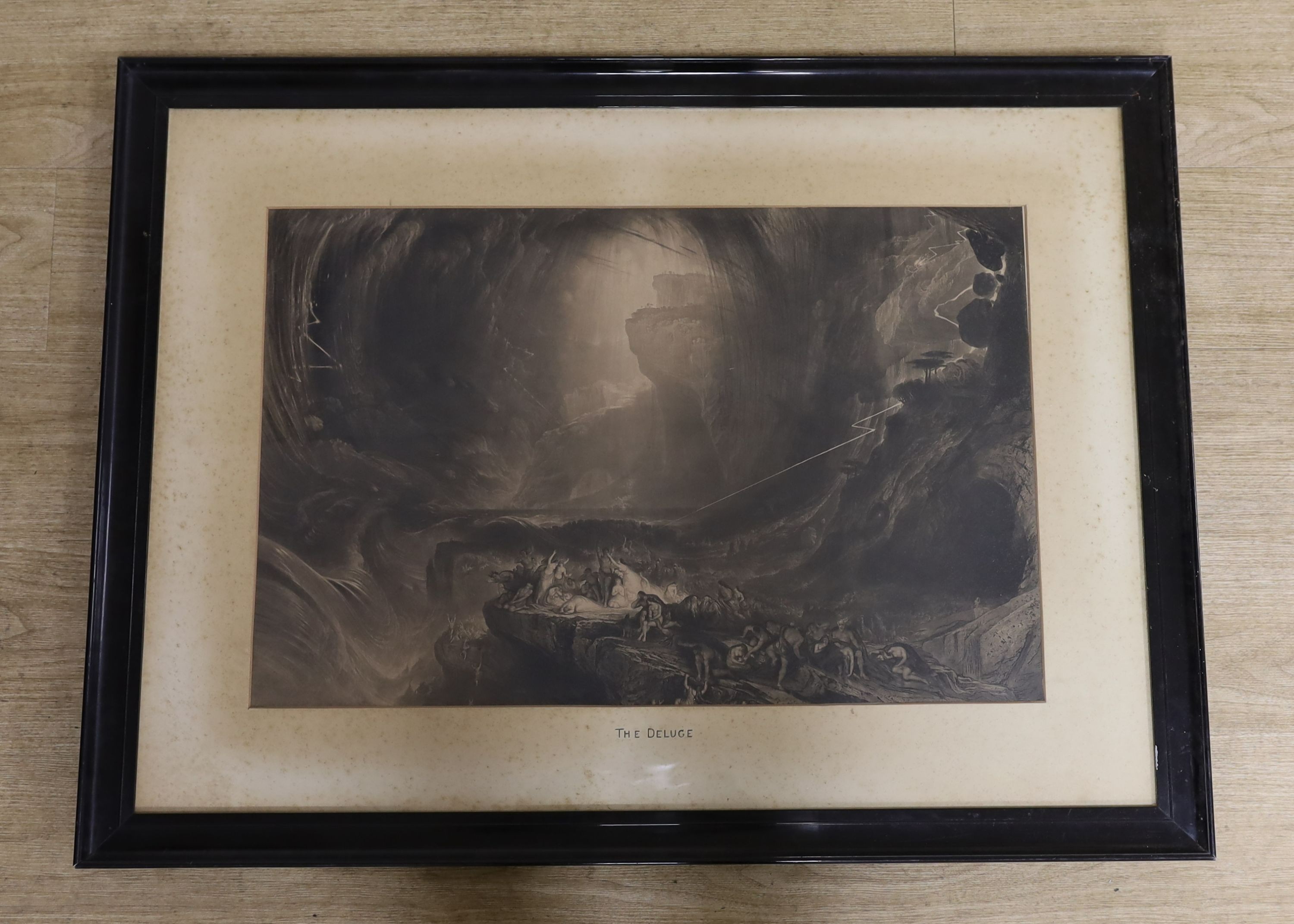 After John Martin (1789-1854), mezzotint, 'The Deluge', 47 x 72cm - Image 2 of 2