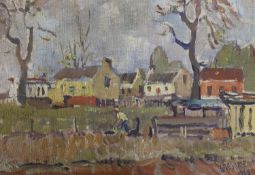 Gregoire Johannes Boonzaier (1909-2005), oil on canvas board, View of a village, signed and dated