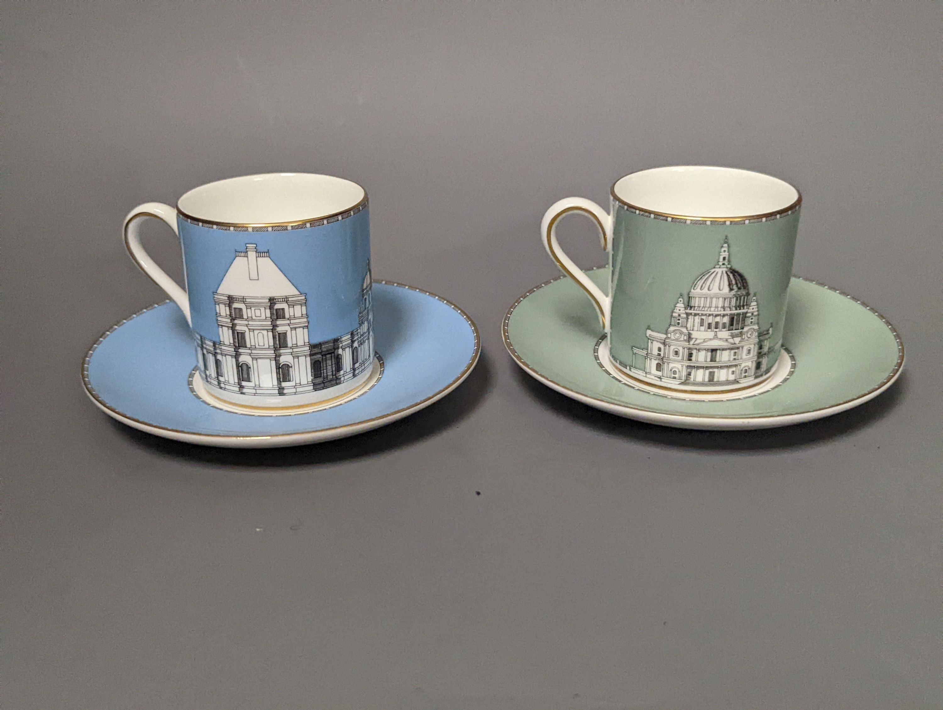 A Wedgwood Grand Tour coffee set (6+6) - Image 4 of 4