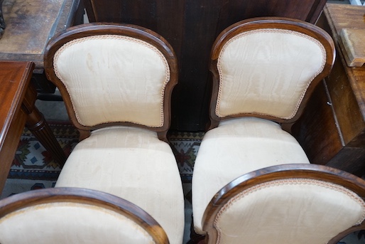 A set of four 19th century French Hepplewhite style rosewood dining chairs - Image 3 of 8