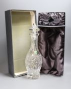 Waterford Crystal decanter and stopper in original box - 34cm tall