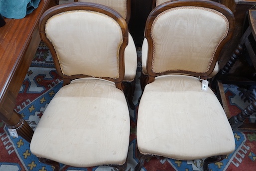 A set of four 19th century French Hepplewhite style rosewood dining chairs - Image 2 of 8