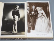An autograph album, actors and actresses and a lacquered photograph album