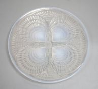 An R Lalique France Coquille dish, etched number 3012. Diameter 20cm
