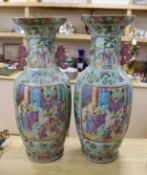 A pair of large Oriental vases (a.f.) 65cm