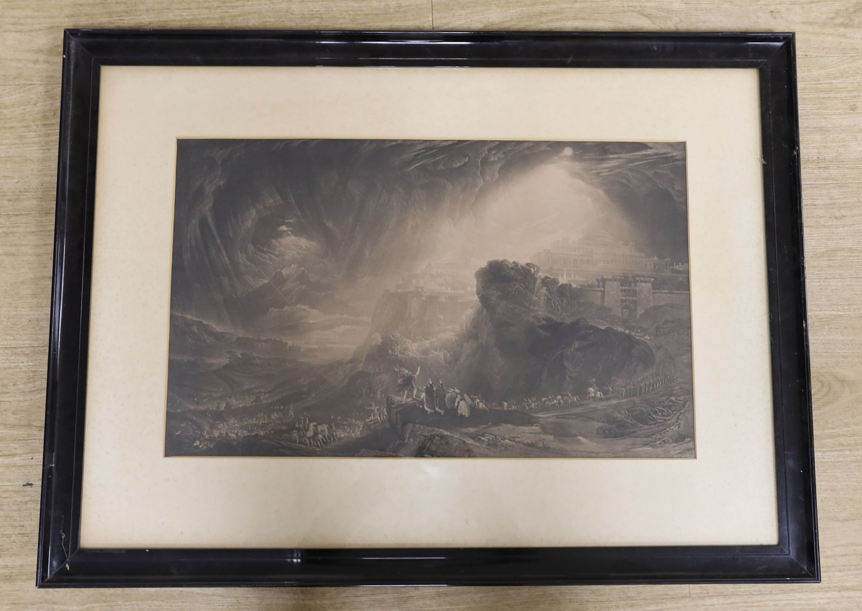 After John Martin (1789-1854), mezzotint, 'Joshua commanding the Sun....', 42 x 68cm - Image 2 of 2