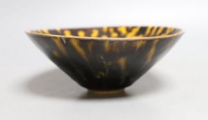 A Chinese pottery brown glaze bowl - 6.5cm tall
