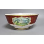 A boxed Royal Worcester Scenes flight bowl, limited edition no. 43 of 250 - 26cm diameter